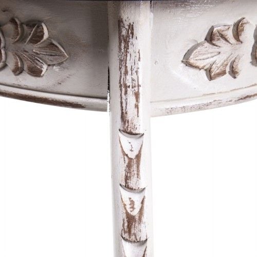 Hazal Beyaz Yan Sehpa Saksılık