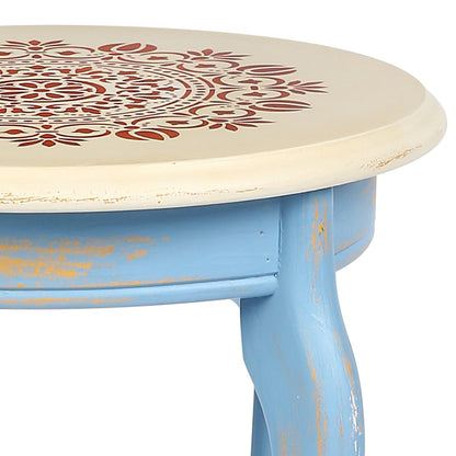 Podima Masif Ayaklı İki Renkli Sehpa