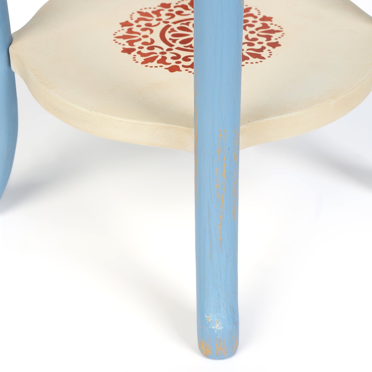 Podima Masif Ayaklı İki Renkli Sehpa