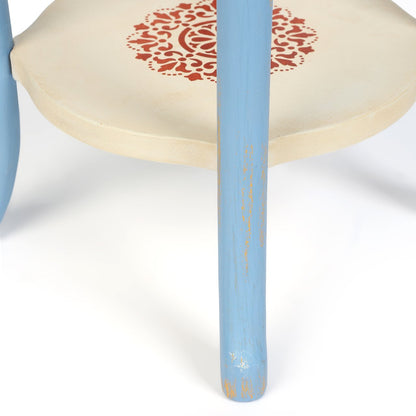 Podima Masif Ayaklı İki Renkli Sehpa