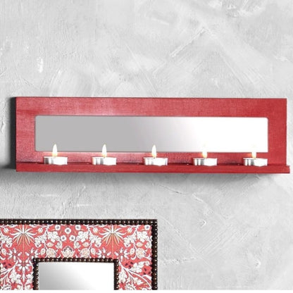 Kırmızı Aynalı Mumluk