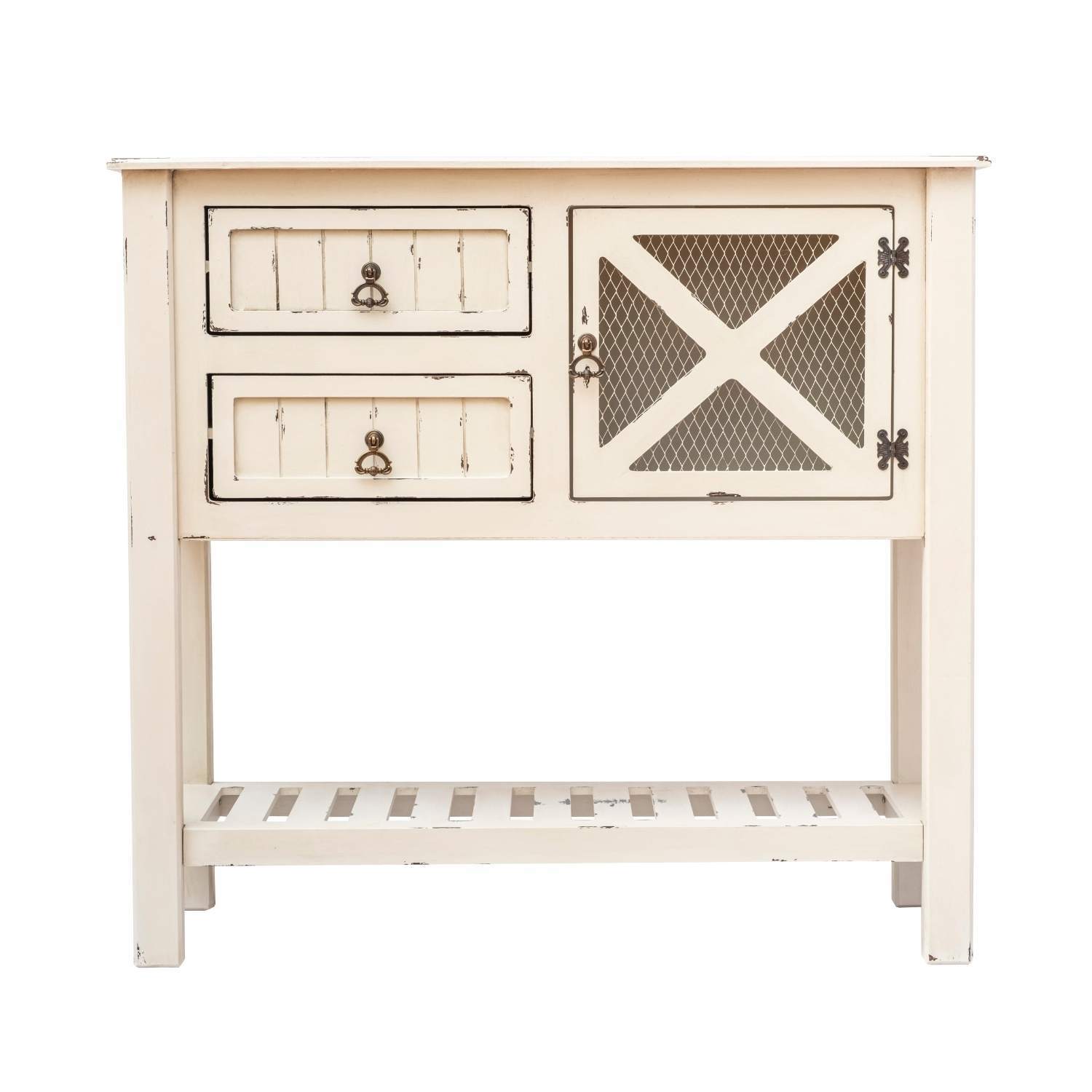 Alaçatı Dresuar eskitme beyaz country tarz dekoratif dresuar modeli