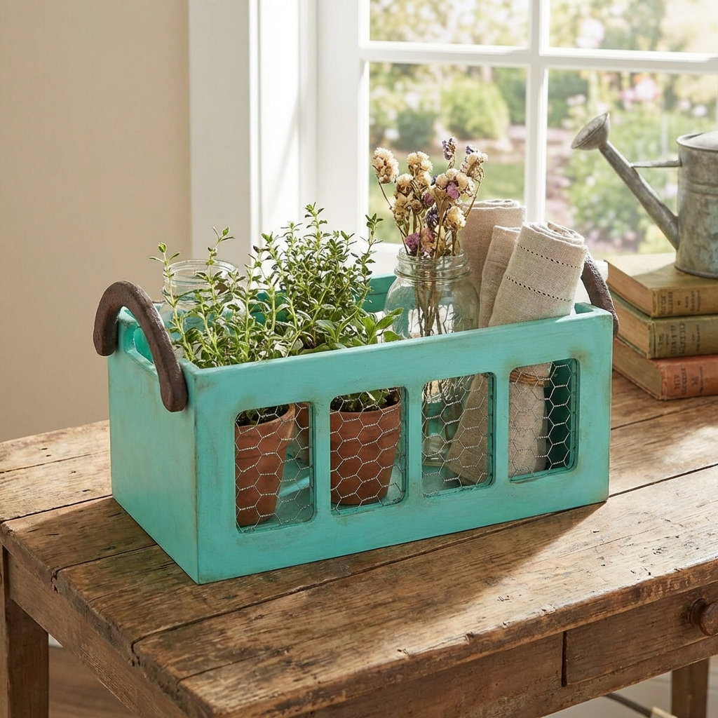 Aqua Mint Sepet mint yeşili dekoratif organizer sepet modeli