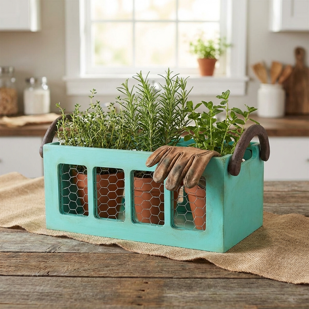 Aqua Mint Sepet mutfak tezgahı için mint yeşili dekoratif düzenleyici sepet