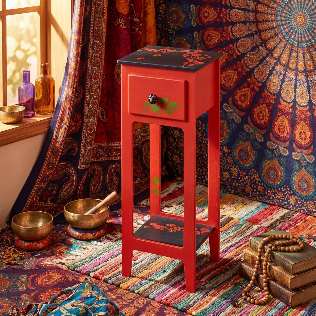 Bohem Mini Komodin bohem dekorasyon için renkli mini komodin