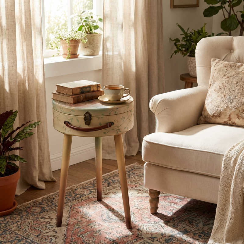 Dreamy Çanta Sehpa vintage stil dekoratif çanta sehpa
