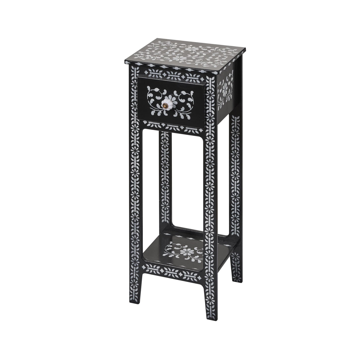 Desenli Siyah Mini Komodin