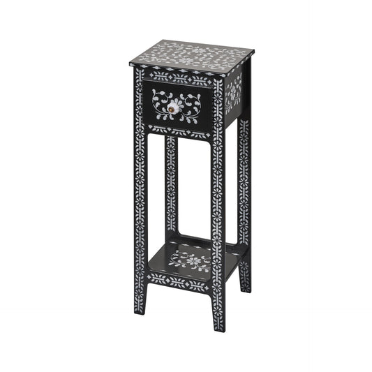 Desenli Siyah Mini Komodin