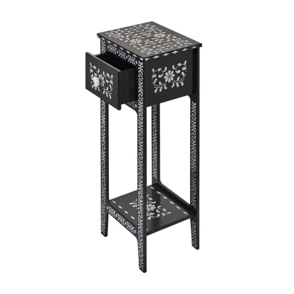 Desenli Siyah Mini Komodin