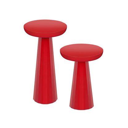 Kırmızı Mantar İkili Sehpa