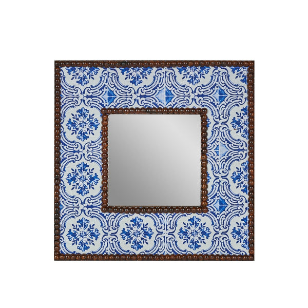 Mavi Çini Desenli Ayna