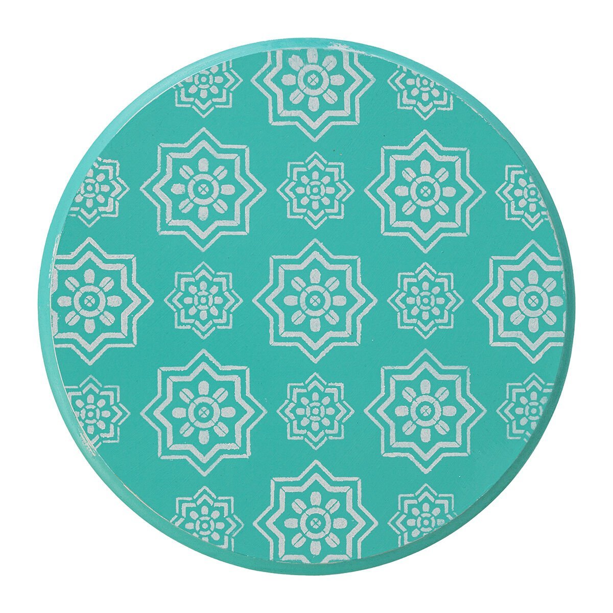 Mint sehpa yuvarlak tabla desenli dekoratif sehpa