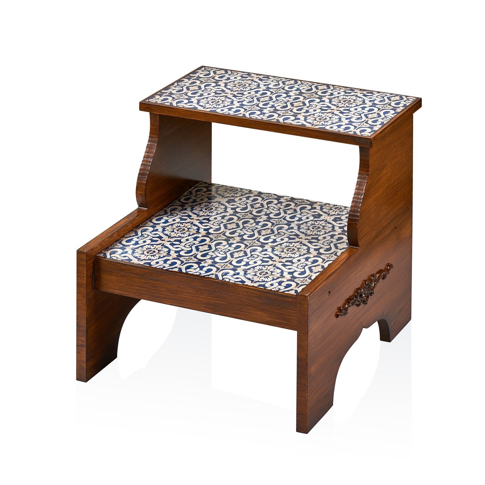 Rustik Basamak masif ahşap dekoratif basamak taburesi