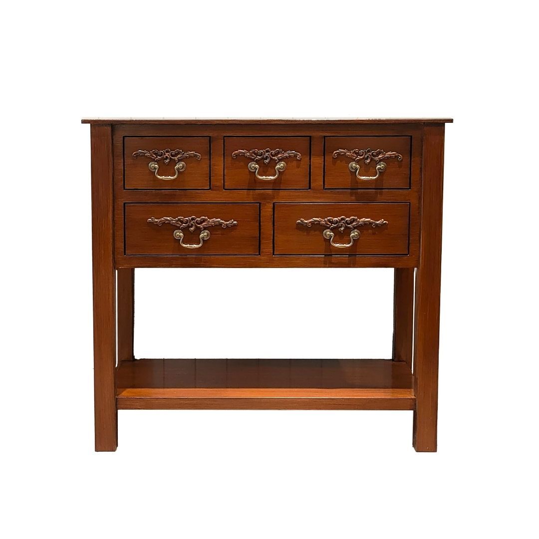 Rustik Dresuar doğal ahşap dokulu dekoratif çekmeceli dresuar