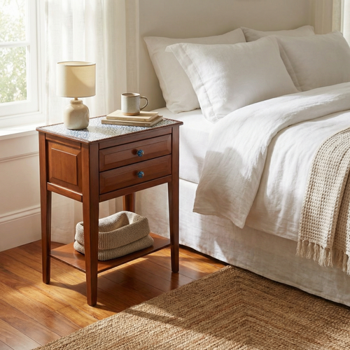 Rustik İki Çekmeceli Dresuar rustik stil ahşap dresuar