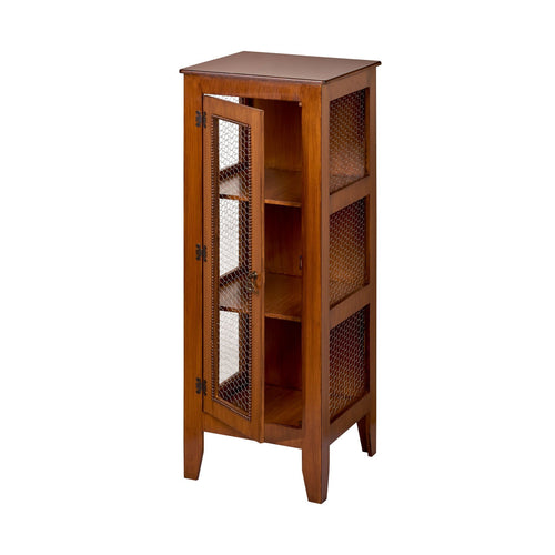 Rustik Tel Dolap ahşap gövdeli dekoratif tel kapaklı dolap