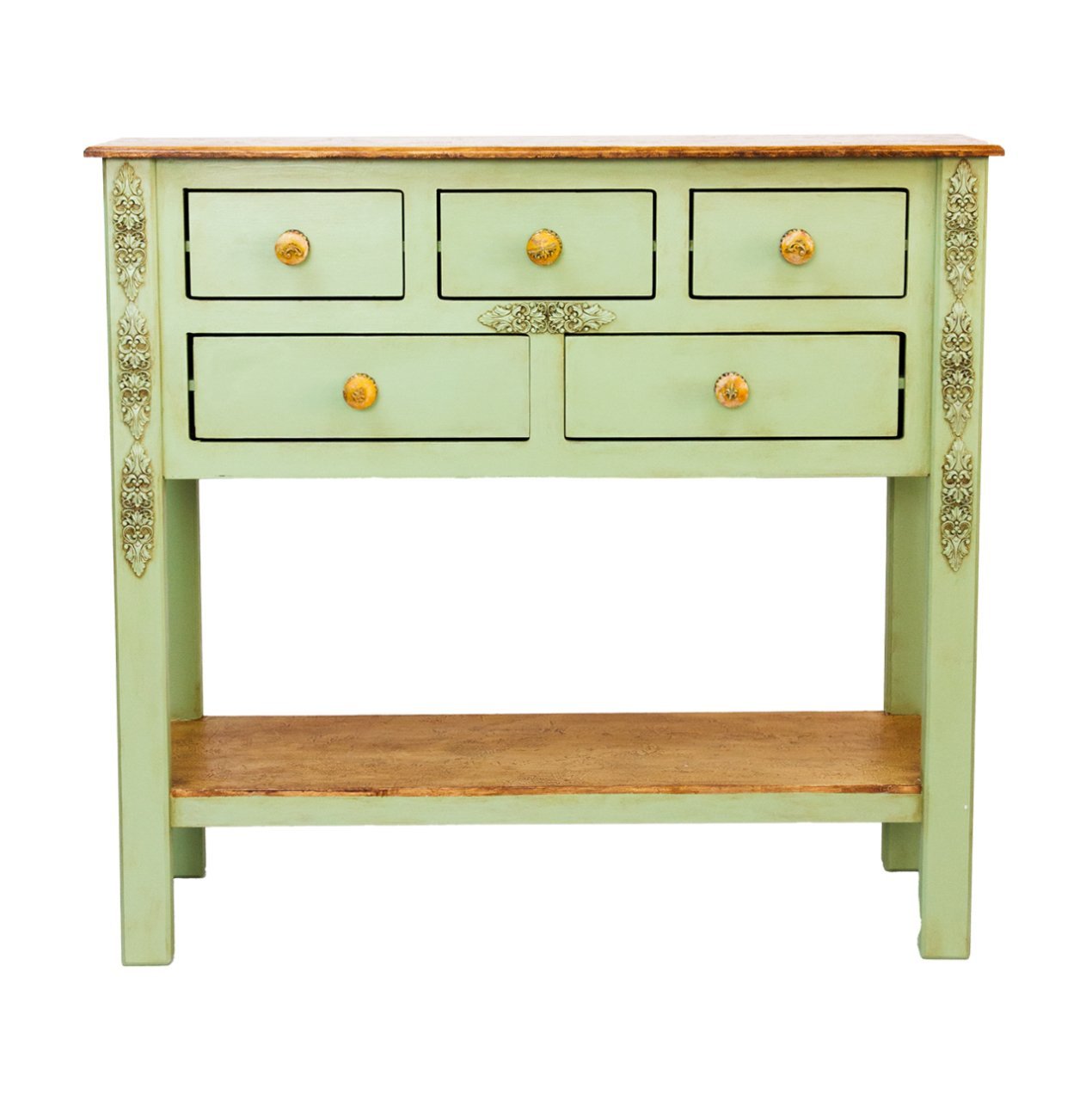 Sardunya Beş Çekmeceli Dresuar masif ahşap dekoratif dresuar