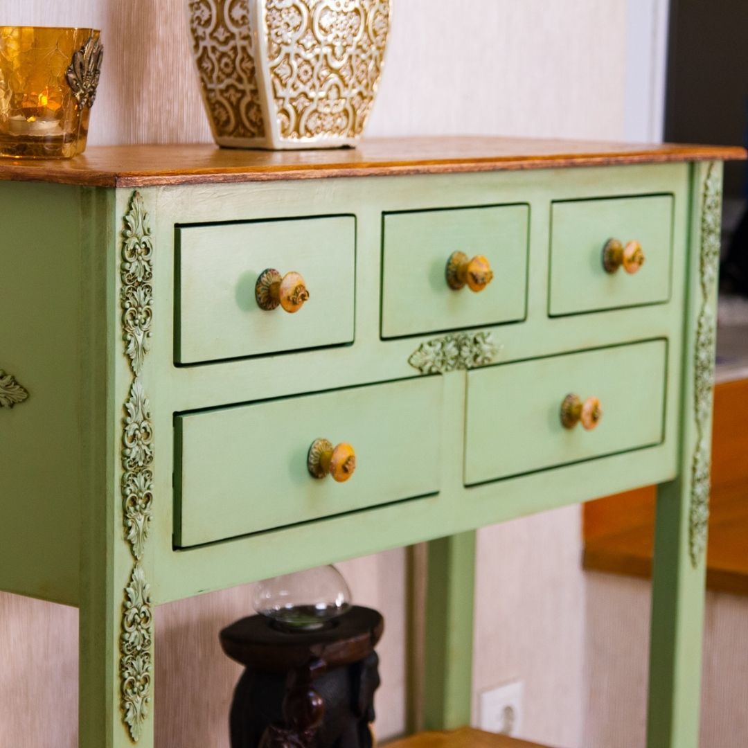 Sardunya Beş Çekmeceli Dresuar pastel tonlu şık dresuar