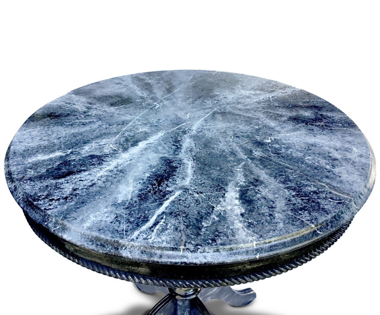 Amsterdam Mermer Efektli Masif Fiskos Masa