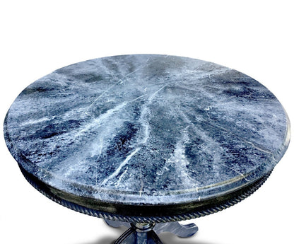 Amsterdam Mermer Efektli Masif Fiskos Masa