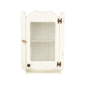 Tek Kapaklı Eskitme Beyaz Tel Dolap, eskitme ahşap tel kapaklı dolap, 33x55x14 cm, Orta Sofa