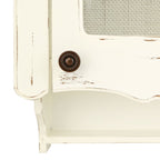 Tek Kapaklı Eskitme Beyaz Tel Dolap, eskitme ahşap tel kapaklı dolap, 33x55x14 cm, Orta Sofa